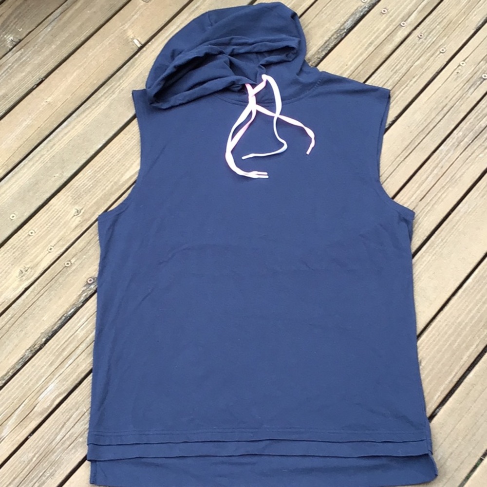 Navy Sleeveless Hoodie by Original UseSz M